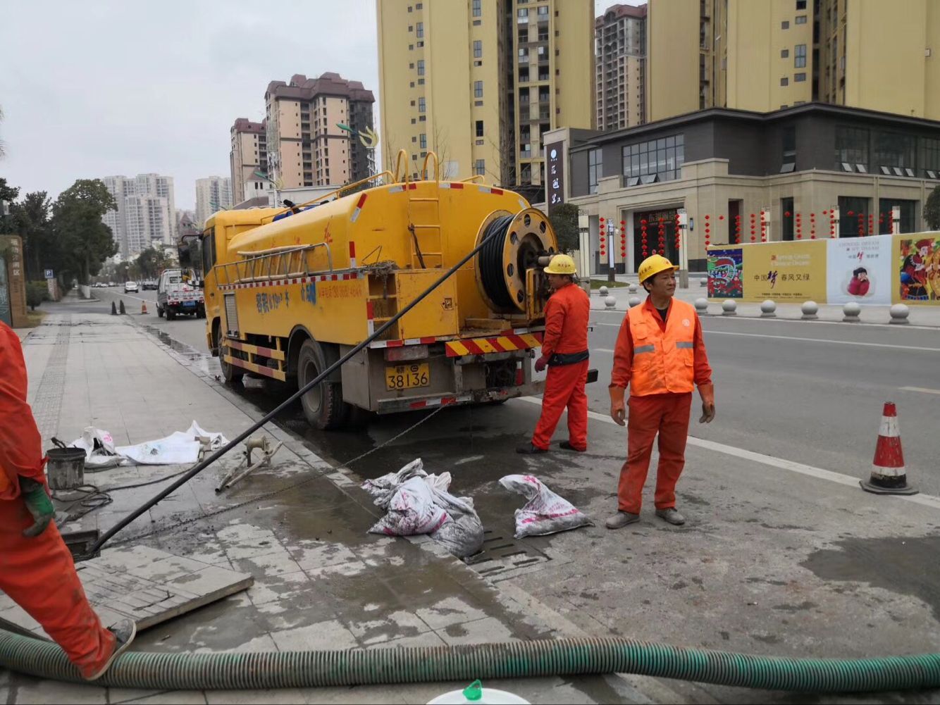 潭门镇排污管道清淤-管道清洗